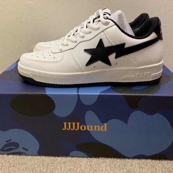 A Bathing Ape Bape Sta JJJJound White Navy Size 7 - Picture 3 of 14